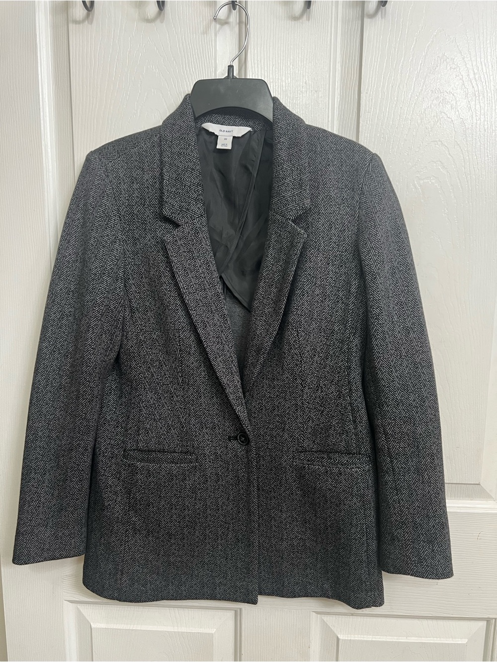 Old Navy Women's Gray Herringbone Blazer